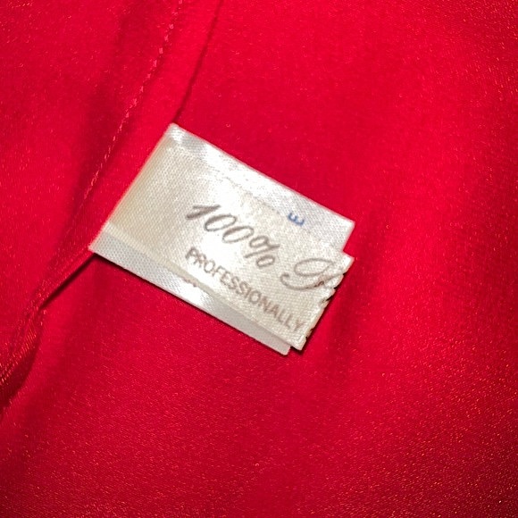 Van Tisse Vintage Red Tie-Neck 100% Silk Halter Luxury Top, Medium USA - Picture 6 of 8